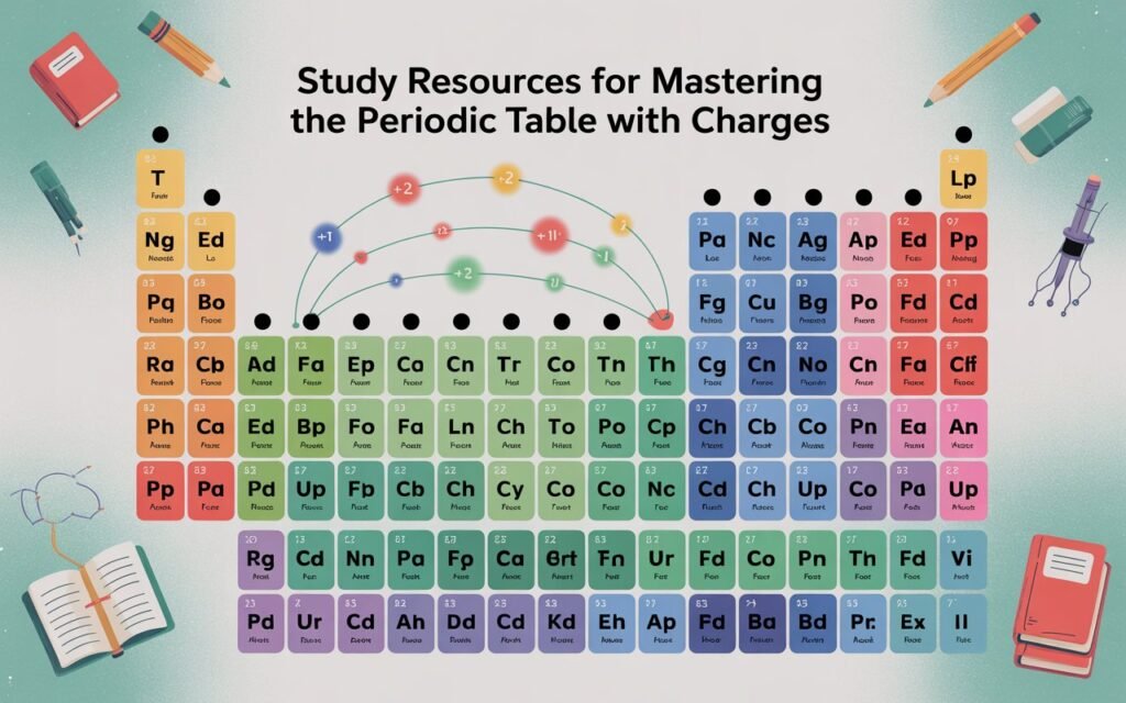 periodic table with charges